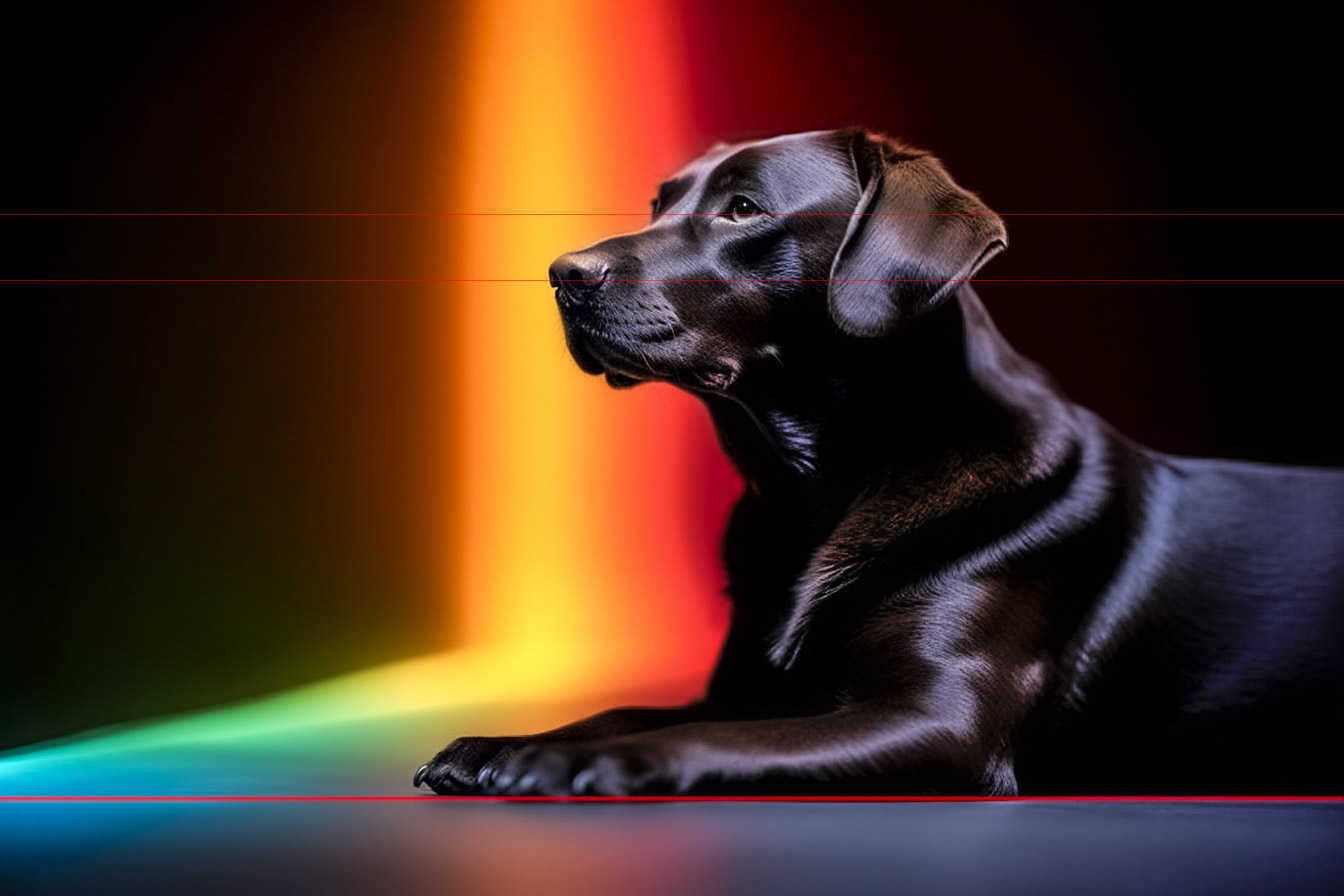 Black Labrador’s Technicolor Profile